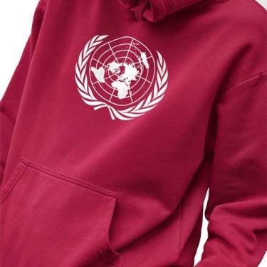 Imagem de Blusa Moletom Masculino Estampado ONU em Algodão Fio 30.1 Penteado - G