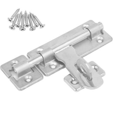 Imagem de Ferrolho com Porta Cadeado 4" - 10 cm. + 8 parafusos - Idea