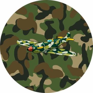 Imagem de Painel Festa Redondo C/ Elástico 1,50m Militar Camuflado - Fadrix