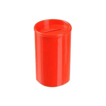 Imagem de 25unid Cofrinho plástico lembrancinha para personalizar - Deluma, Verm