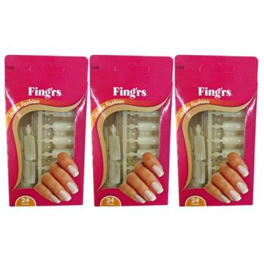 Imagem de Fingrs Unha Postiça Fashion c/24 Kit Com 03 Unidades 1292