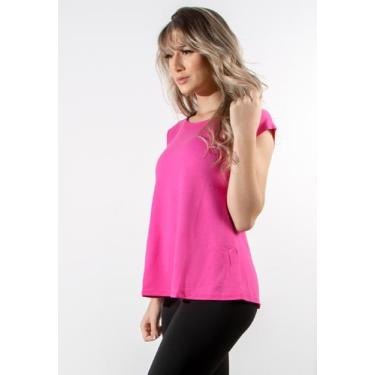 Imagem de Blusa  Feminina Furadinha Fitness Lisa Academia Treino RCL Modas, Rosa