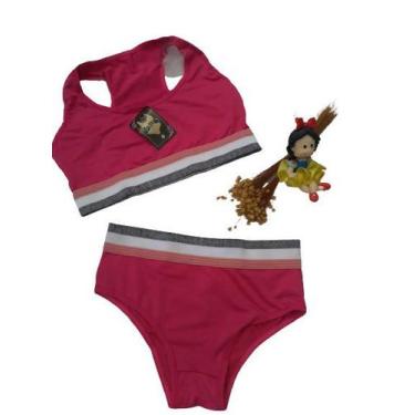 Imagem de 1 Conjunto lingerie infantil menina,top costa nadador,microfibra - Dei