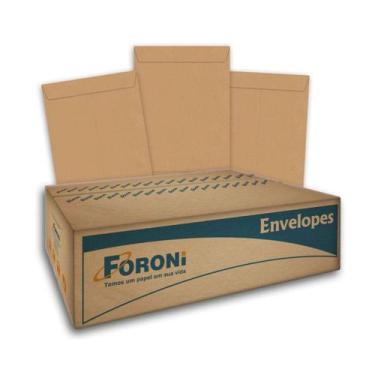 Imagem de Envelope Meio Oficio 250un Saco Kraft Natural 80g 185X248mm Foroni
