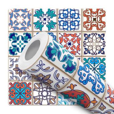 Imagem de Papel De Parede Adesivo Lavável Cozinha Azulejo Português 12m - Deliqu