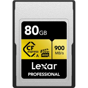 Imagem de Cartão Memória Lexar 80Gb CFexpress Type A Gold 900 MB/s PCIe 3.0 Profissional