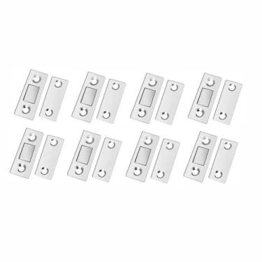 Imagem de Fecho Magnético 8 Peças Fita Adesiva Trava Porta Armário - Tatudeboa