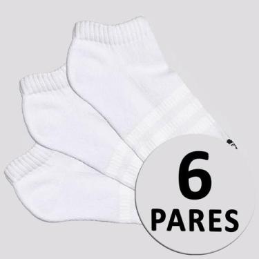 Imagem de Kit Meia Adidas SPW Cano Baixo 6 Pares Branca, M