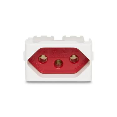 Imagem de Modulo Tomada 2P+T 20A 250V Fundo Vermelho 1M Br Prm4741, Schneider Electric