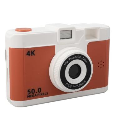 Imagem de Câmera Digital Vintage, Câmera 1080P 50MP Com Zoom 8x, Câmera Pequena Compacta, Tela de 2,4 Polegadas, Apontar e Disparar, Câmera de Vlogging Infantil e Adolescente para Viagens