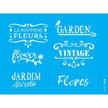 Imagem de Stencil Opa 15 X 20 cm - Para Jardim - 2884 - Opa Criando Arte