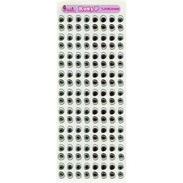 Imagem de Cartela de Olhos Resinados Styler Biscuit R083 P - 7,0 x 8,0mm