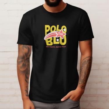 Imagem de Camisa Camiseta Masculina Casual Polo Blu Star em Algodão Estampada do