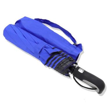 Imagem de Guarda Chuva Abre Automático Contra Vento Reforçado Preto  0073 - FP E