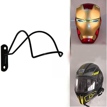 Imagem de Professional Design - Wall Mounted Helmet Rack Storage Display Rack Hanger Motorcycle Helmet Holder Hook for Iron Man/Scout Trooper/Hockey/Equestrian/Baseball Helmet（No Helmet）