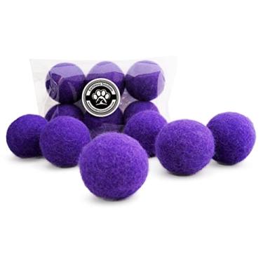 Imagem de Earthtone Solutions Brinquedos de lã para gatos - Bolas de brinquedo de feltro para animais de estimação pequenos para buscar e brincar - brinquedo de gato com bola de lã silenciosa ecológica para