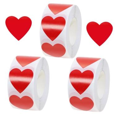Imagem de Tupalizy Etiquetas de pacote de adesivos de coração de 2,5 cm para dia dos namorados, Natal, casamento, dia das mães, caixa de presente, sacos de decoração, envelopes de cartas, cartão de selagem,