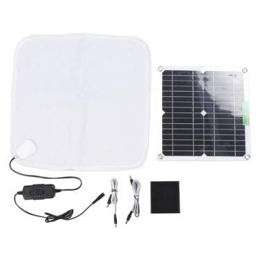 Imagem de Almofada de Aquecimento para Animais de Estimação Com Painel Solar, Tapetes de Cama para Cães Aquecidos Movidos a Energia Solar 12V 50W Com Controlador de Temperatura, Almofada