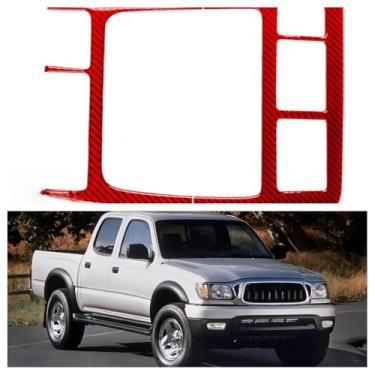 Imagem de IKUESM Compatible with Toyota Tacuma (Special Edition) 2001 2002 2003 2004 Black/Red Carbon Fiber Radio Air Conditioning Panel Sticker 2pcs/set(Red)