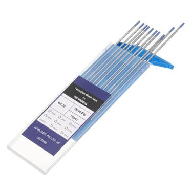 Imagem de HARFINGTON 10 eletrodos de tungstênio para soldagem TIG, 3/81.3 cm x 17.8 cm 1.8-2.2% lantânio para soldagem de aço inoxidável, liga de alumínio magnésio, fabricação de automóveis aeroespaciais, azul