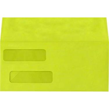 Imagem de Envelopes de fatura de janela dupla (10 x 24 cm) - Verde Wasabi (50 unidades)