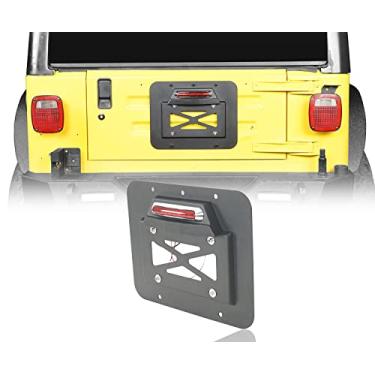 Imagem de u-Box Wrangler TJ Kit de mudança de placa de licença para eliminar pneu sobressalente com luz iluminada e terceira luz de freio para Jeep Wrangler TJ 1997-2006