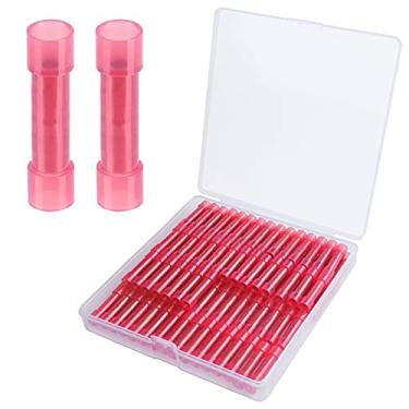 Imagem de Oriental Dragon 100 Pces Pa66 Náilon 22-16 Awg Conectores de Fio Elétrico Crimpagem Conector de Extremidade Totalmente Isolado Terminais de Fio de Emenda Vermelho