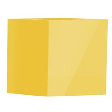 Imagem de Vaso Fibra De Vidro Quadrado Texas P 50cm Vietnamita Caixa Decoração (Amarelo)