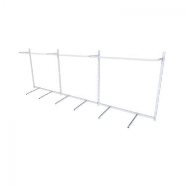 Imagem de Arara de roupas para loja quarto closet 16 peças regulável 300x100 cm 