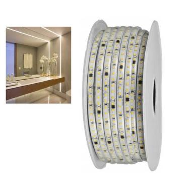 Imagem de Fita Led SMD 4000K 127V 100 Metros Perfil Fita Dupla Face Plug Conecto