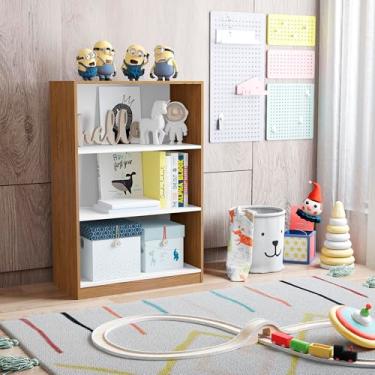 Imagem de Prateleira Organizadora para Quarto, Escritorio, Cozinha e Lavanderia (Nature/Branco)