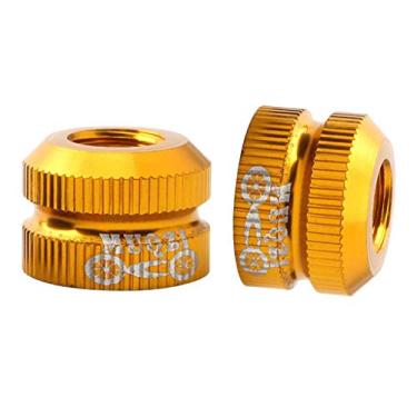 Imagem de CUTICATE Bicyle Tubo interno/Pneu de vácuo Presta válvula porca, Mountain Road Bikes acessórios peças de ciclismo - para escolher - Amarelo