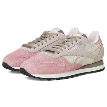 Imagem de Reebok Tênis unissex adulto clássico de couro V1, Areia/cinza neblina/rosa empoeirado, 8.5 Women/7 Men