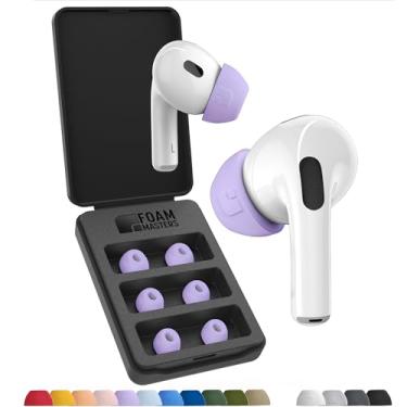 Imagem de Foam Masters Espumas de Memória Ultra-Premium para AirPods Pro 1ª e 2ª Geração | 3 Pares | Black Magic Versão 6.0 | Ajuste Seguro | Conforto | Cancelamento de Ruído Melhorado | Borrachas de Reposição