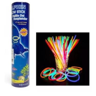 Imagem de Tubo Pulseira Neon 100 Unidades Festa Aniversário - M&E Store