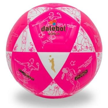 Imagem de Bola Oficial De Futvolei Dalebol Altinha, Ultra soft rosa, Branco