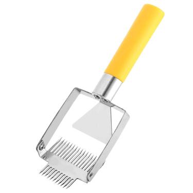 Imagem de QANYEGN Raspador de faca de colmeia de aço inoxidável, raspador de desobstrução de mel, garfo de mel de favos de mel para equipamentos de apicultura