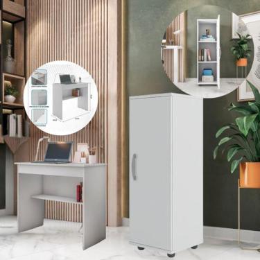 Imagem de Conjunto Para Escritório com uma escrivaninha e um armário organizador