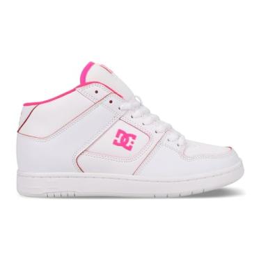 Imagem de DC Shoes Tênis feminino Manteca 4 Mid, Branco/Branco/Rosa-choque, 35