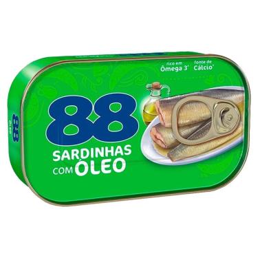 Imagem de Sardinha 88 com Óleo 125g Embalagem com 50 Unidades