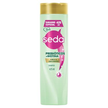 Imagem de SHAMPOO FORÇA & CRESCIMENTO SEDA PREBIOTICOS + BIOTINA FRASCO 425ML TAMANHO ESPECIAL