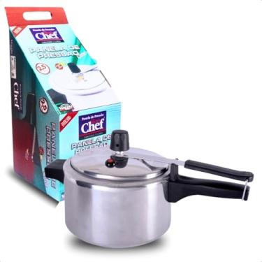 Imagem de Panela de Pressão Polida com Valvula de Segurança de Silicone Bon Chef 2,5 litros