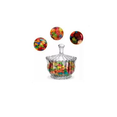 Imagem de Bomboniere em Vidro Milan Decorativo Pote Doce Bala ( 49627 ) - Genéri