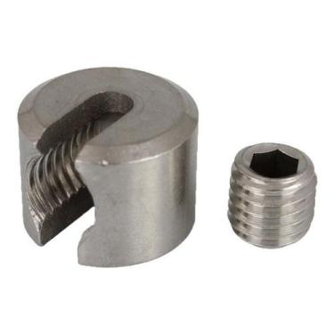 Imagem de Stopper Abraçadeira Rolha Para Fio Ajustável Em Aço inox 5mm - Abrolho