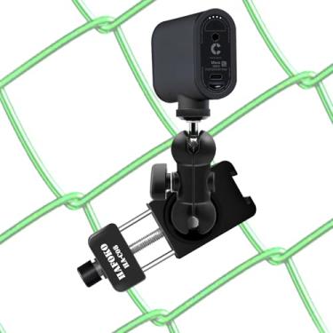 Imagem de C08 Suporte de cerca de beisebol de alumínio compatível com GoPro Mevo Start Fence Clamp para DJI Action/Insta360 Smartphone Fence Holder Game Changer Kit de montagem para Picklebal Tennis Football