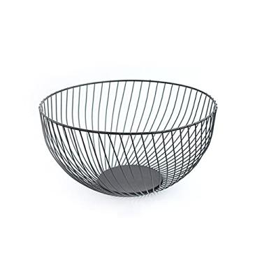 Imagem de Cesta de frutas mesa cesta de frutas e vegetais bandeja de frutas cozinha cesta de frutas doméstica cesta de frutas de ferro para cozinha sala de estar (cor: C)