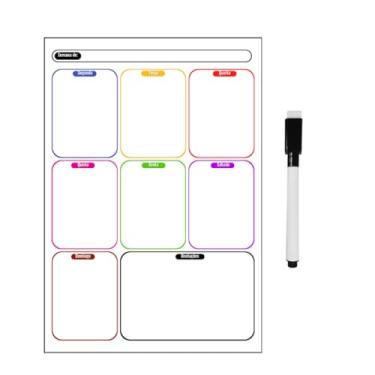 Imagem de Planner Magnético Lousa Lembrete Imã Geladeira Porta Recados Anotação Semanal Mensal(MODELO 3 COLORIDO(EM PÉ))