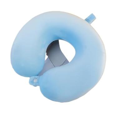 Imagem de Almofada De Pescoço Viagem Travesseiro Infantil Adulto Travesseiros Protetor presente de aniversári(Azul,1)