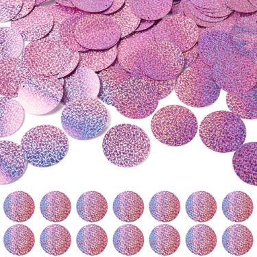 Imagem de Spritewelry 150 peças de lantejoulas grandes de PVC 52 mm lantejoulas soltas redondas planas 2 furos enfeites de artesanato lantejoulas com glitter para bordado artes artesanato joias fazer ameixa