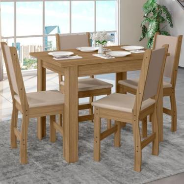 Imagem de Poliman Móveis - Mesa de Jantar Bellagio Retangular 108cm Com 4 Cadeiras Clara Poliman Móveis